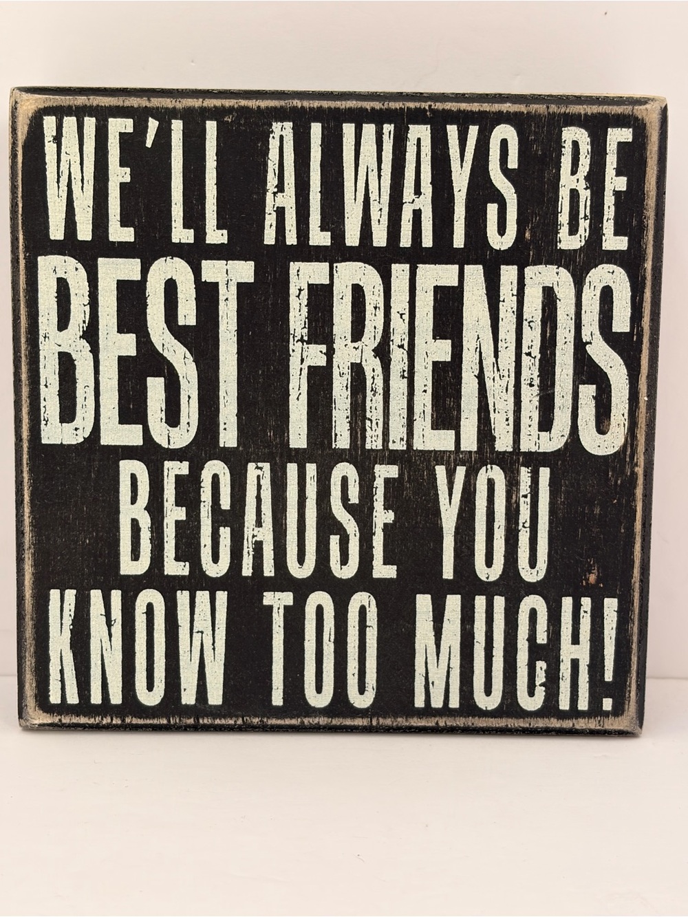 Francesca's Collections Black and White Best Friends Wood Sign